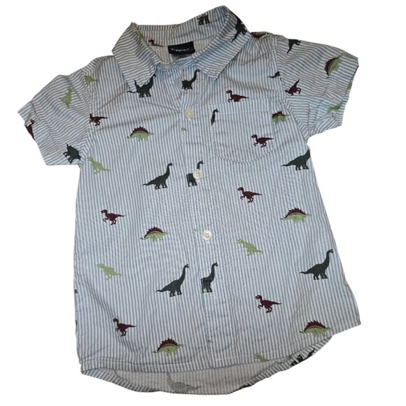 Boys Bundle - Two Striped Button Down Shirts sz 3T - Picture 4 of 6